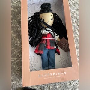 Harperiman Rae 14” Linen Doll with red flannel
